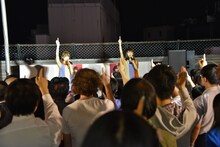 バニラビーンズ10周年記念フリーライブの様子。