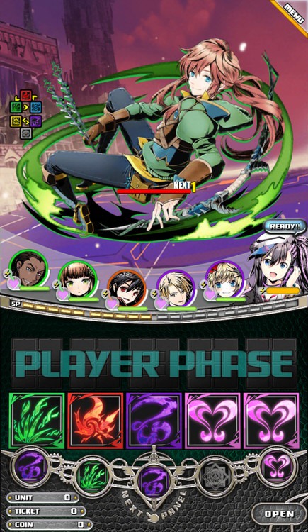 「ディバインゲート零」バトル画面 (c)GungHo Online Entertainment, Inc. All RightsReserved.