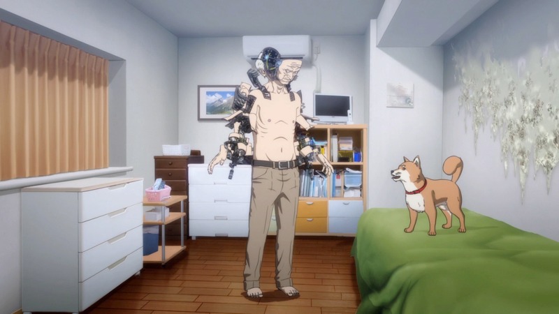 MAN WITH A MISSION「My Hero」×テレビアニメ「いぬやしき」スペシャルコラボPVのワンシーン。