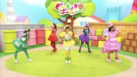 ももくろちゃんZ「行くぜっ！怪盗少女」（キッズとおどろうver.）振り付けレッスン映像のワンシーン。