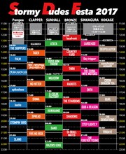 「RAZORS EDGE presents "STORMY DUDES FESTA 2017"」タイムテーブル