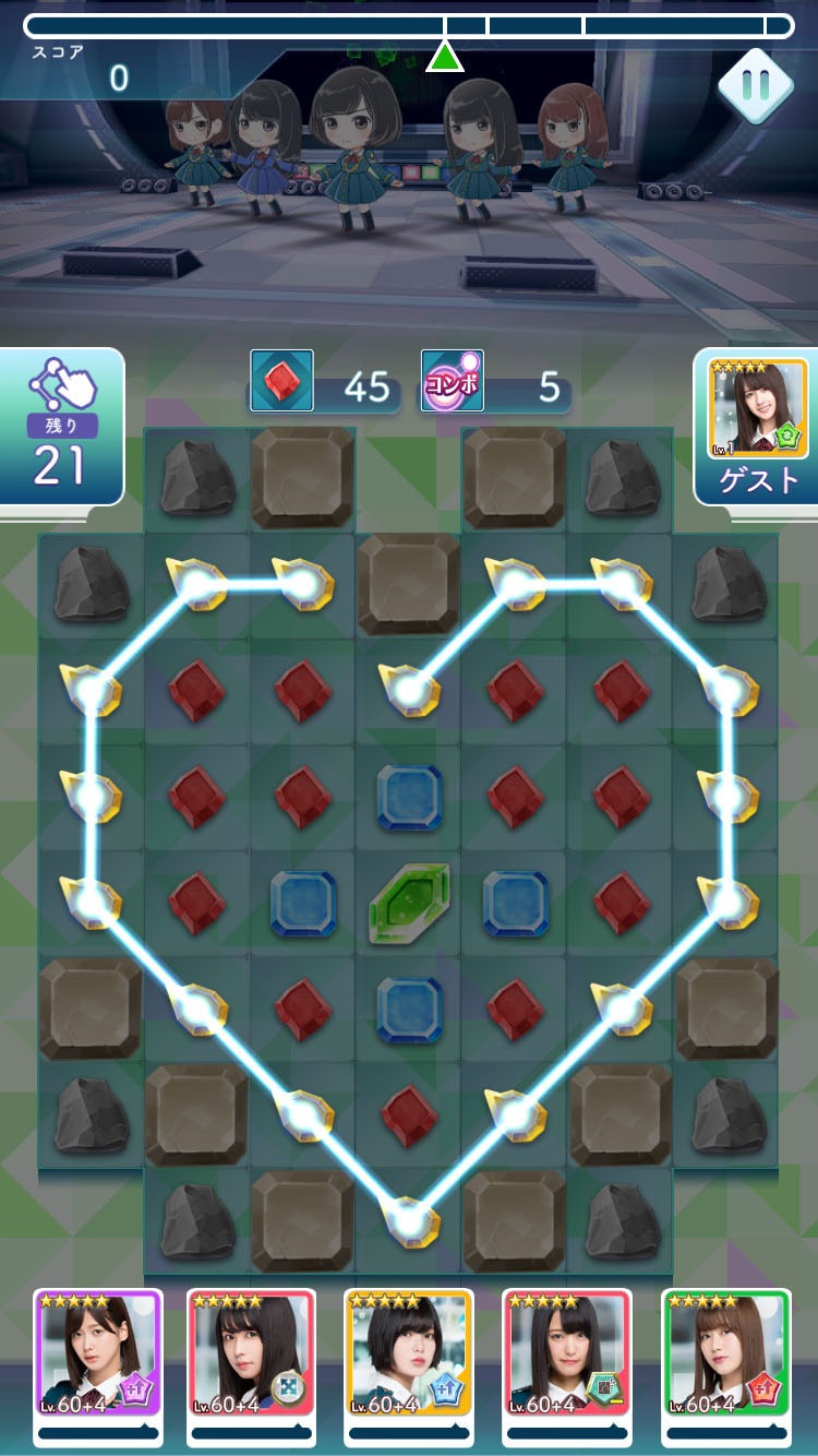 「欅のキセキ」ゲーム画面イメージ