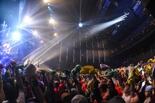 あゆみくりかまき「ボクらの熊魂2017～あゆくまと行く全国ロッカショ—！～supported by uP!!!」東京・EX THEATER ROPPONGI公演の様子。