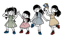 ナカGが描き下ろしたRYUTistのイラスト。