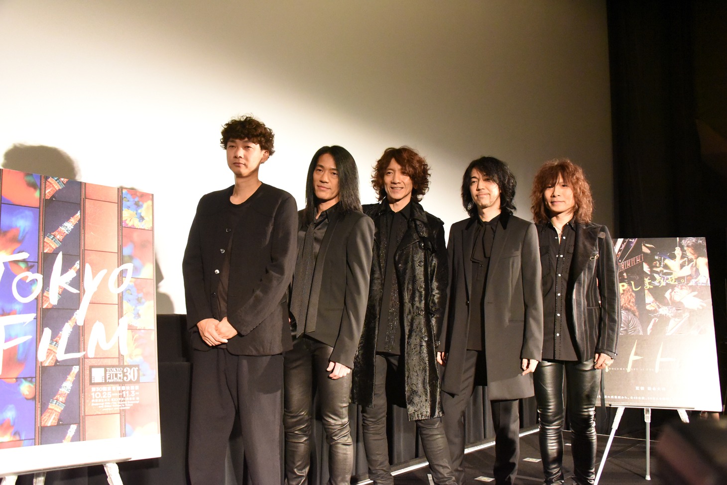 映画「オトトキ」舞台挨拶の様子。