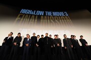 「HiGH&LOW THE MOVIE 3 / FINAL MISSION」完成披露舞台挨拶の様子。