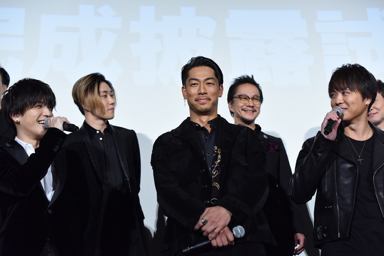 「HiGH&LOW THE MOVIE 3 / FINAL MISSION」完成披露舞台挨拶の様子。