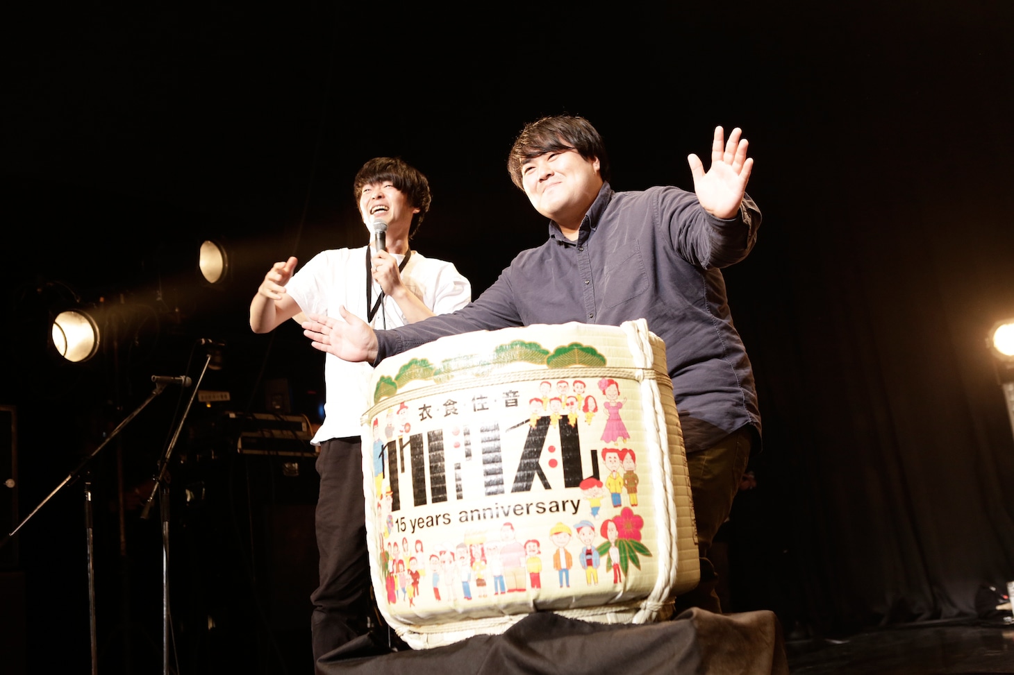 カクバリズム角張渉社長（左）とスカート澤部渡（右）。（撮影：三浦知也）