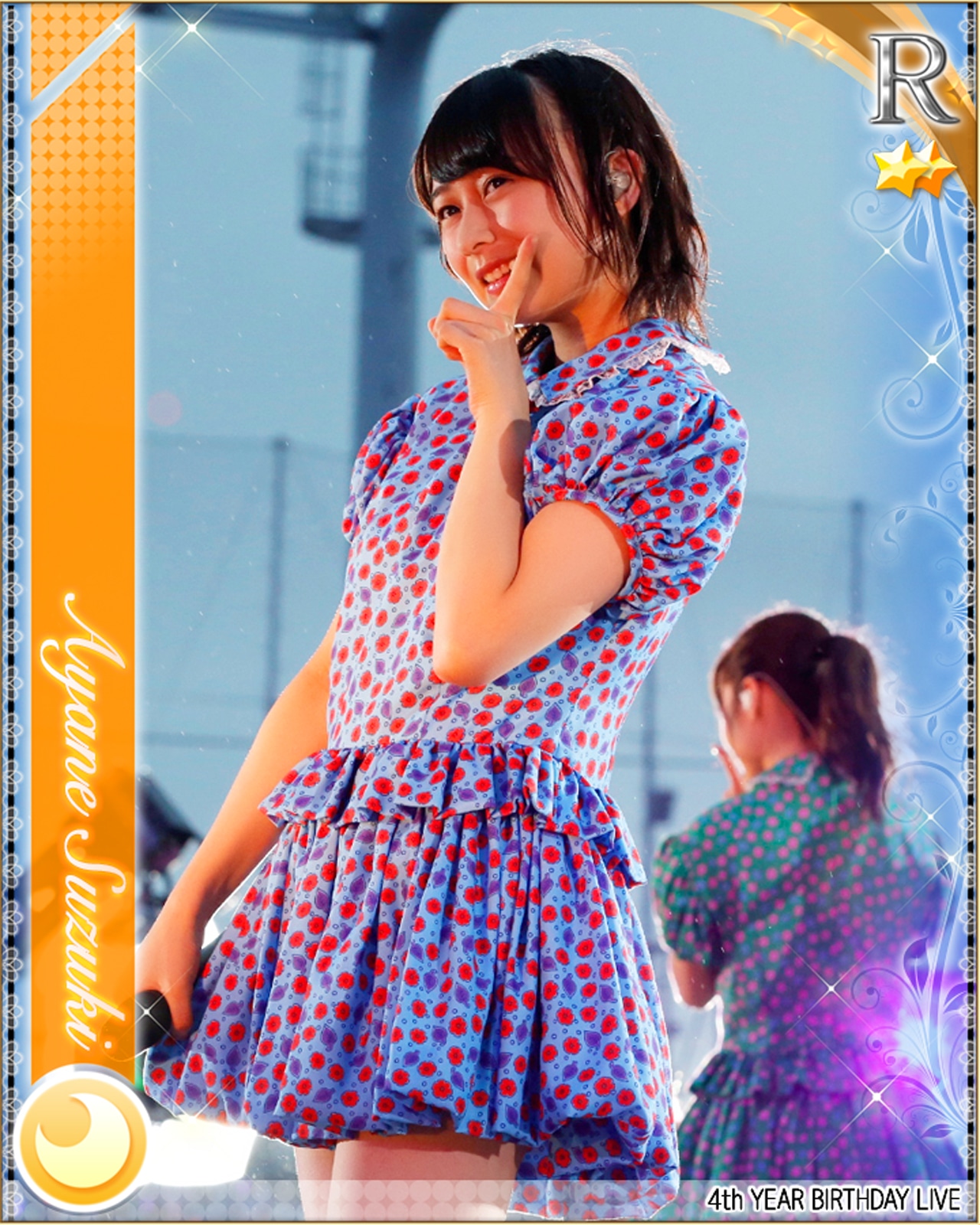 鈴木絢音の特典カードデザイン。