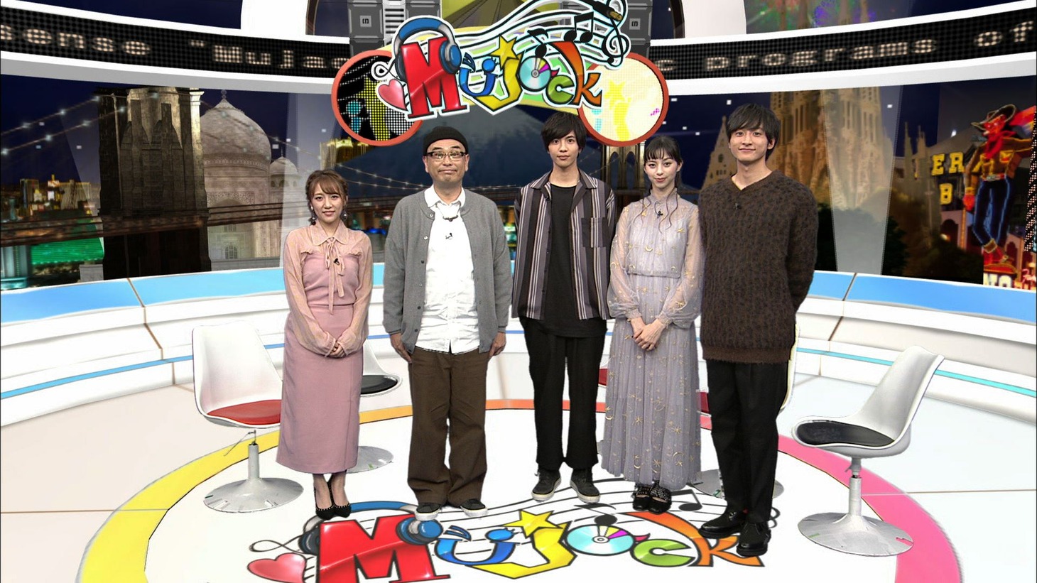 左から高橋みなみ、中島ヒロト、志尊淳、中条あやみ、小関裕太。(c)カンテレ