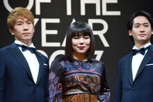 左からブリリアン・コージ、ブルゾンちえみ、ブリリアン・ダイキ。