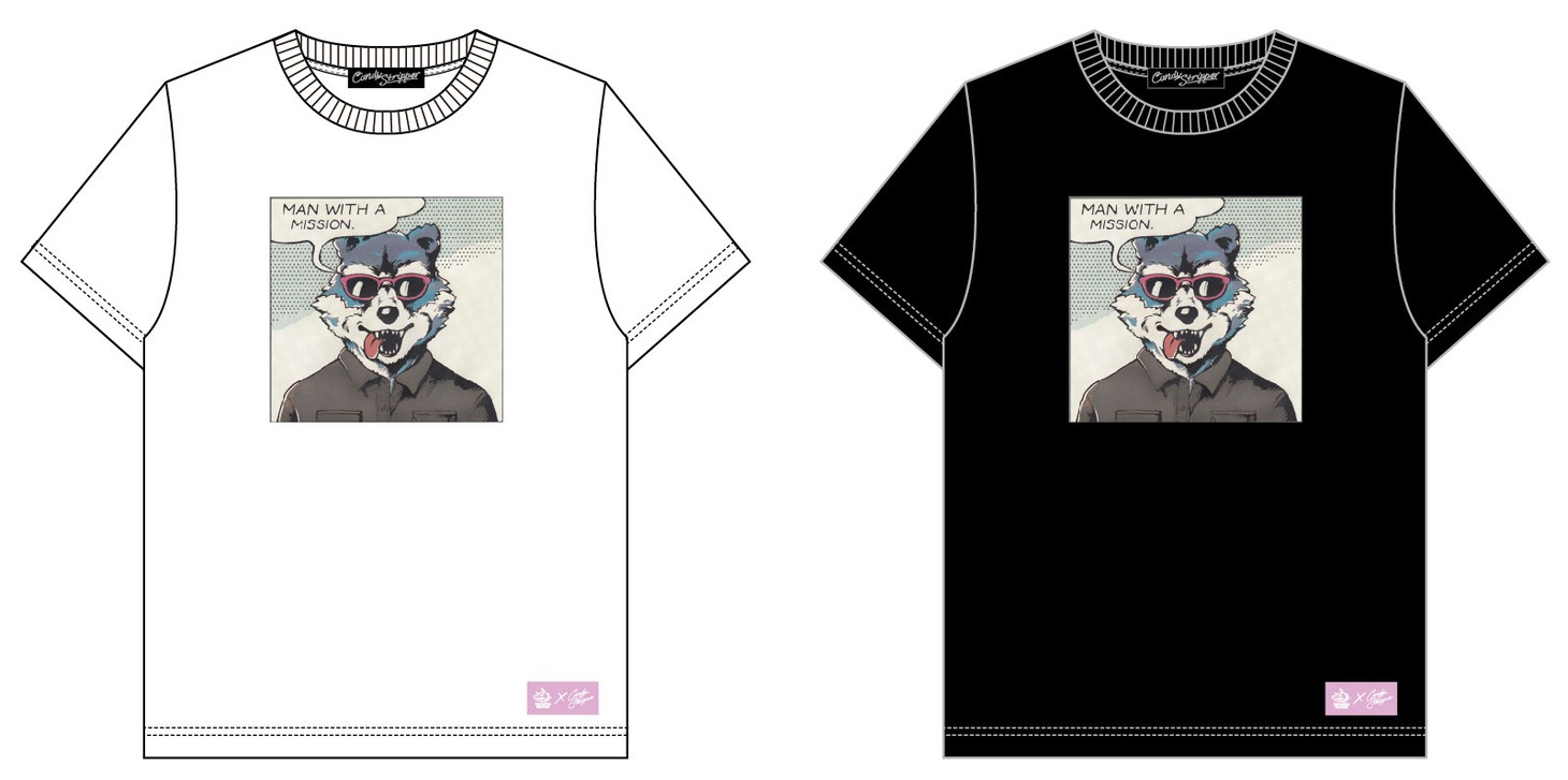 MAN WITH A MISSION×Candy Stripper「アメコミTシャツ」Candy Stripper別注デザイン
