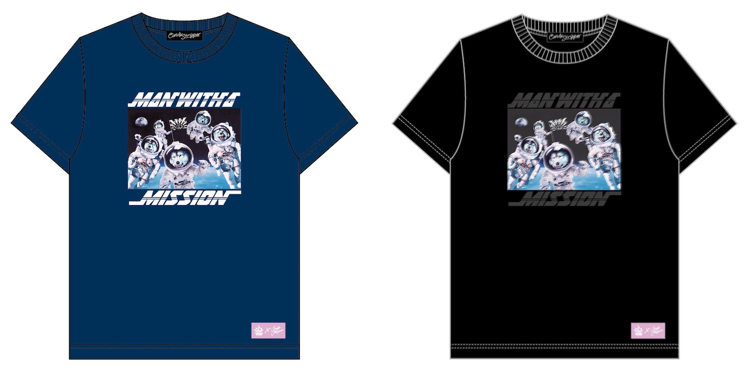 MAN WITH A MISSION×Candy Stripper「宇宙Tシャツ」Candy Stripper別注デザイン