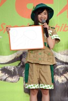 クラゲの絵を描いたもしもしももかちゃん。