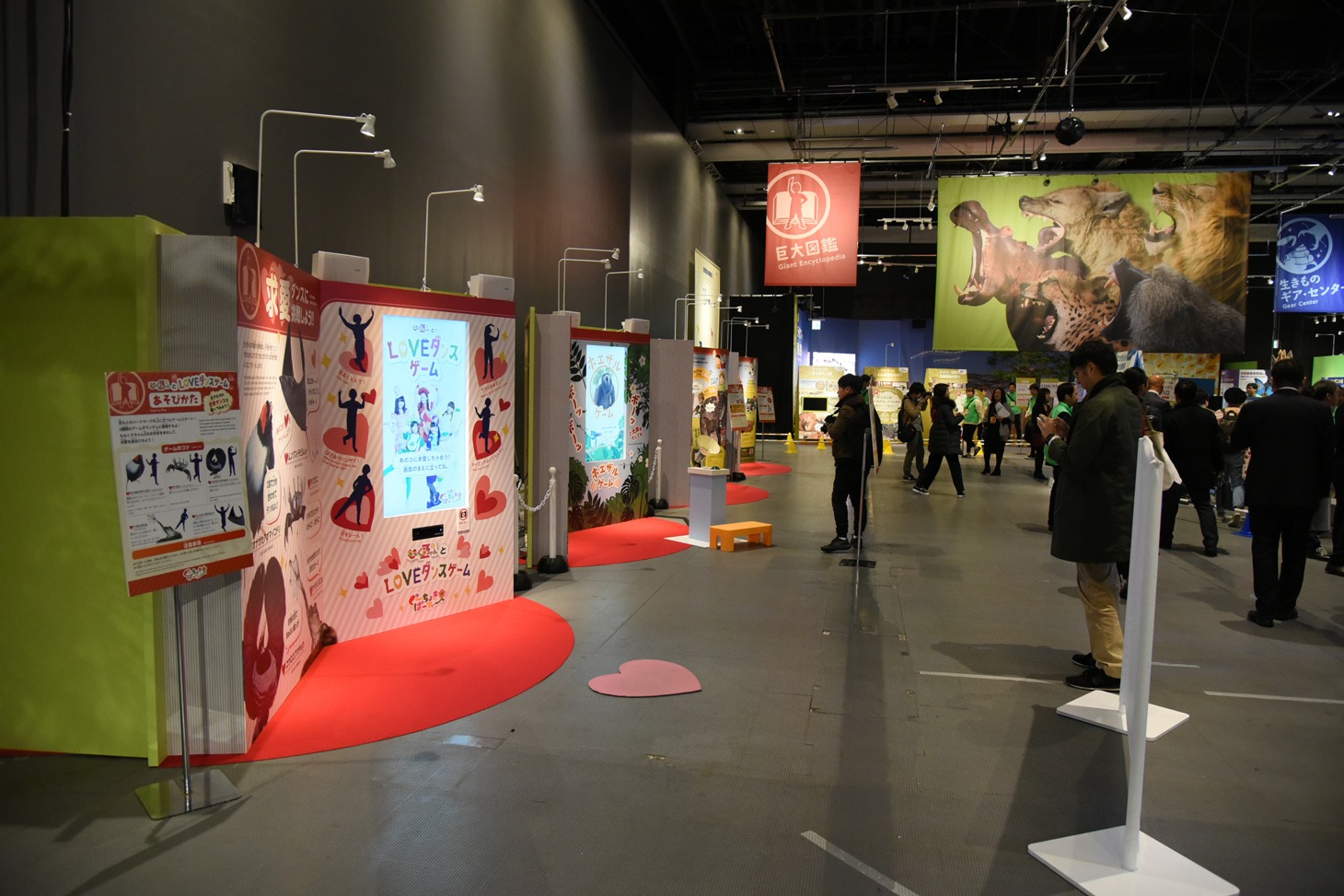 「MOVE 生きものになれる展 -動く図鑑の世界にとびこもう！-」会場内の様子。