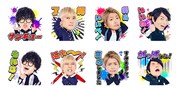 BLUE ENCOUNTのLINEスタンプデザイン。