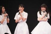 左から内山あみ、高井千帆、平瀬美里。（撮影：笹森健一）