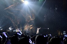 シャボン玉が舞う中「ビー玉の中の宇宙」を歌うそらる。（撮影：小松陽祐［ODD JOB］、岡本麻衣）