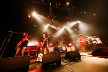 ASIAN KUNG-FU GENERATIONとFeederのセッションの様子。