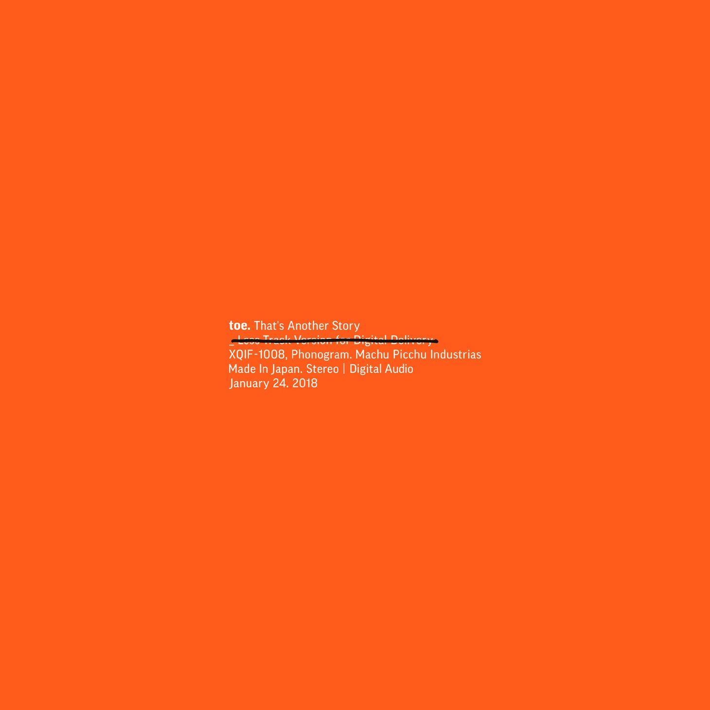 toe「That's Another Story」ジャケット