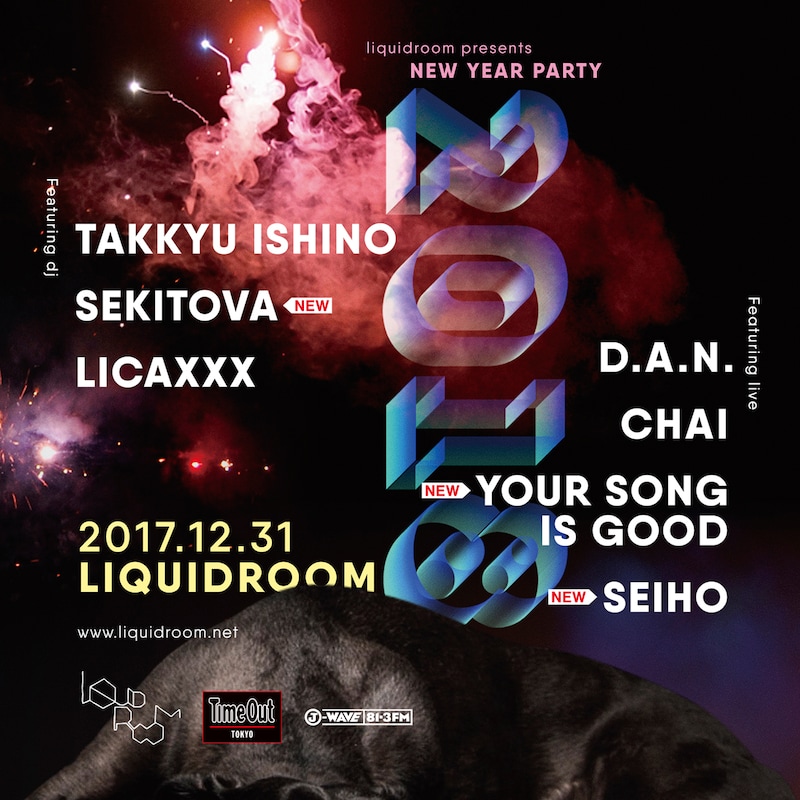 「liquidroom presents NEW YEAR PARTY 2018」ビジュアル