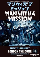 MAN WITH A MISSIONのUKツアー最終公演の告知ビジュアル。