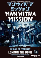 MAN WITH A MISSIONのUKツアー最終公演の告知ビジュアル。