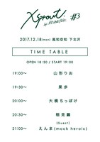 「xsprout. #3」タイムテーブル
