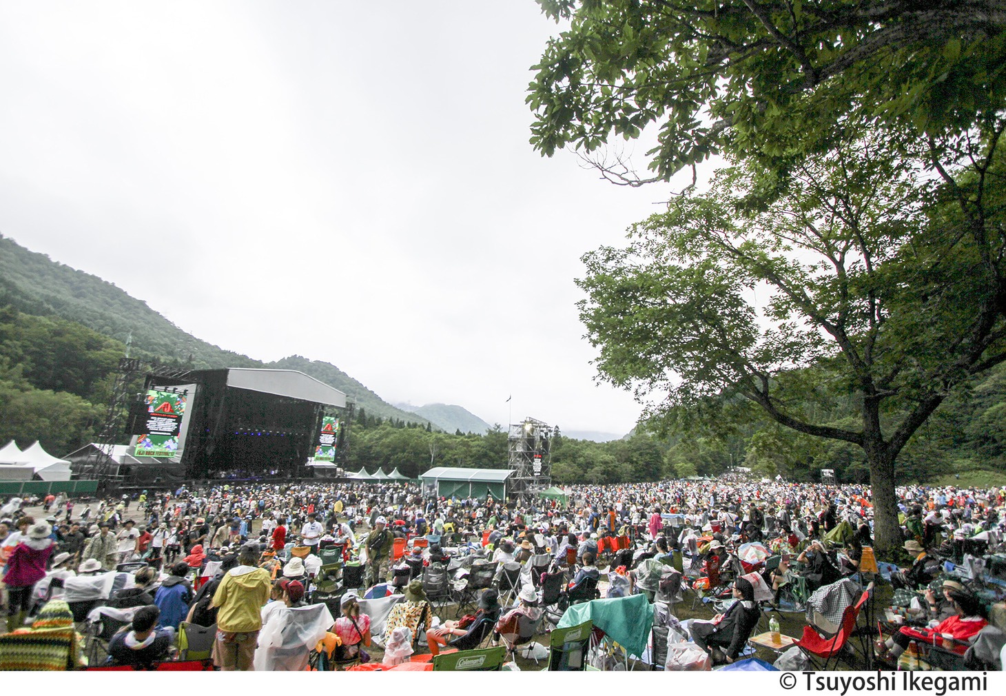 今年行われた「FUJI ROCK FESTIVAL'17」よりGREEN STAGEの様子。