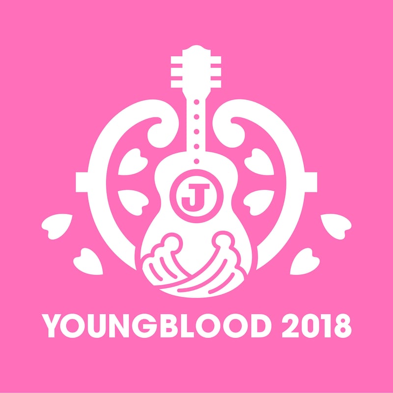 「J-WAVE TOKYO GUITAR JAMBOREE ～YOUNGBLOOD～ supported by azabu tailor」ロゴ