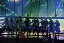 欅坂46のリハーサルの様子。