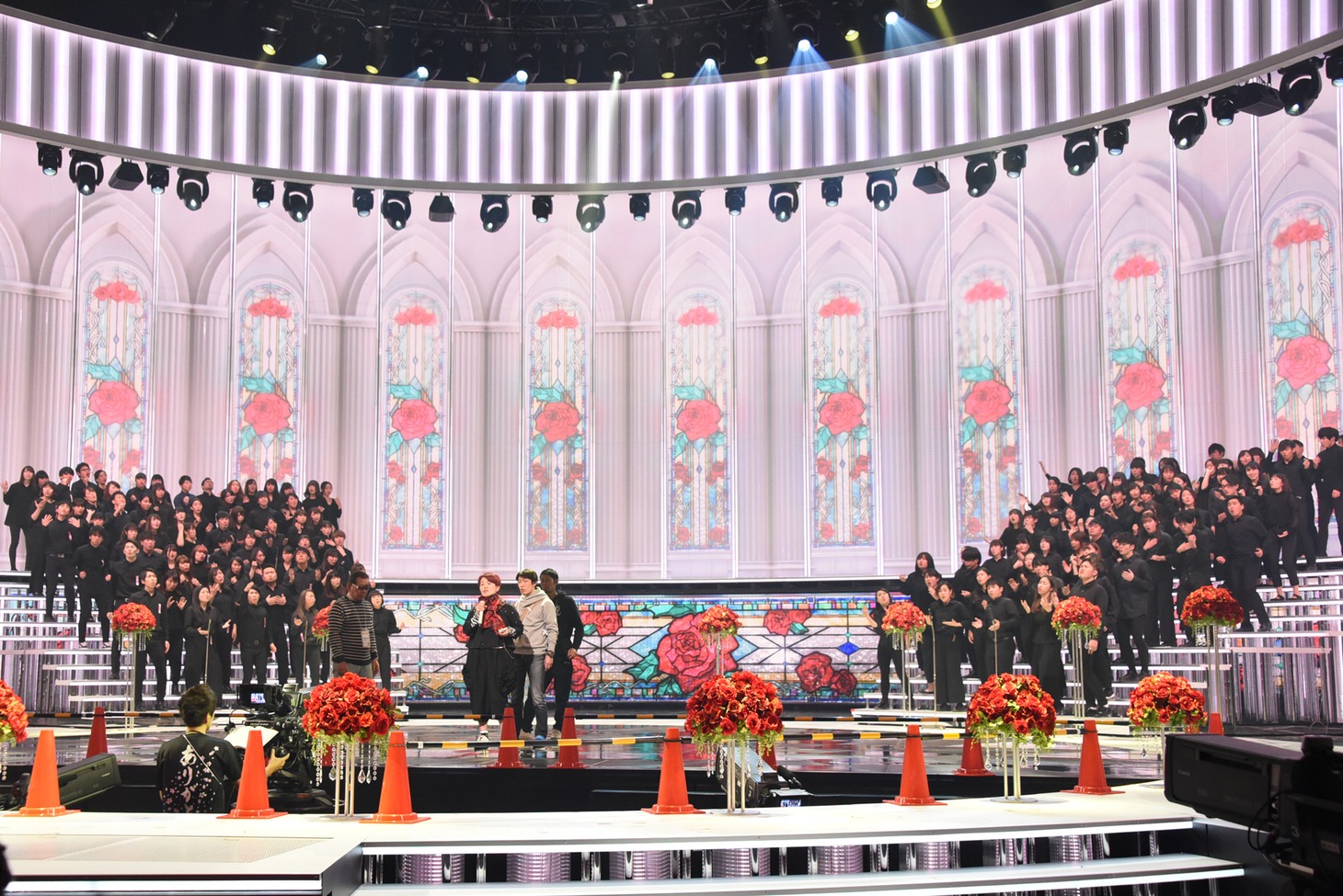 島津亜矢のリハーサルの様子。