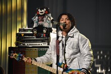 リハーサル中のKENTA（Vo, B / WANIMA）。