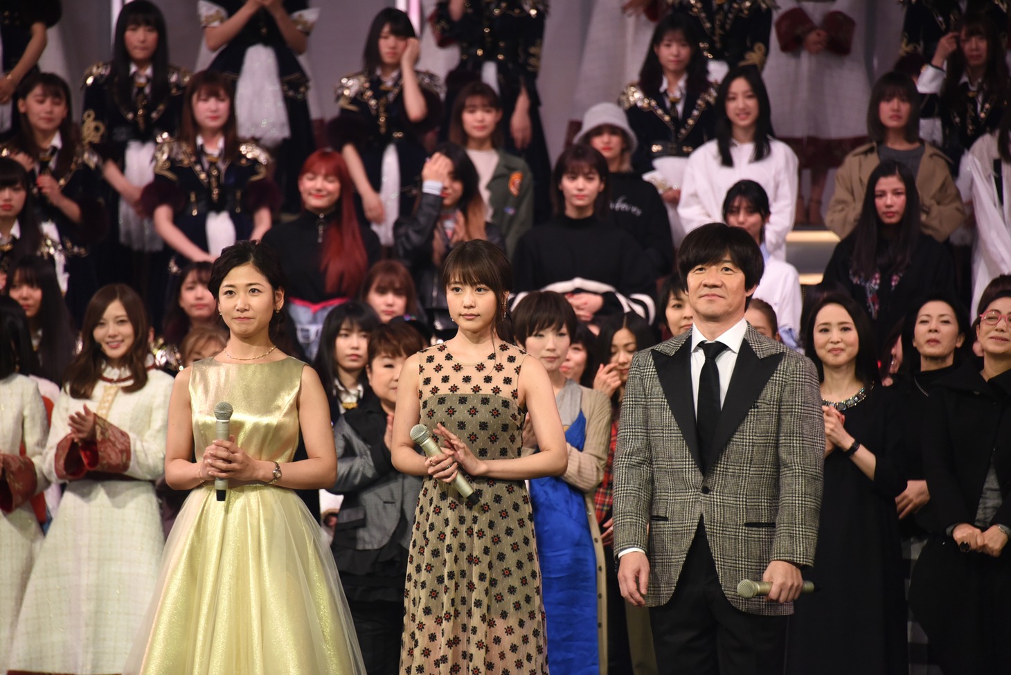 「第68回NHK紅白歌合戦」全体リハーサルの様子。
