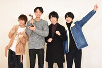 左から山崎悠稀、金井純一、吉田仁人、塩崎太智。