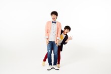 横山だいすけと鈴木福。