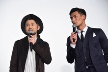 左からナオト・インティライミ、槙野智章選手。