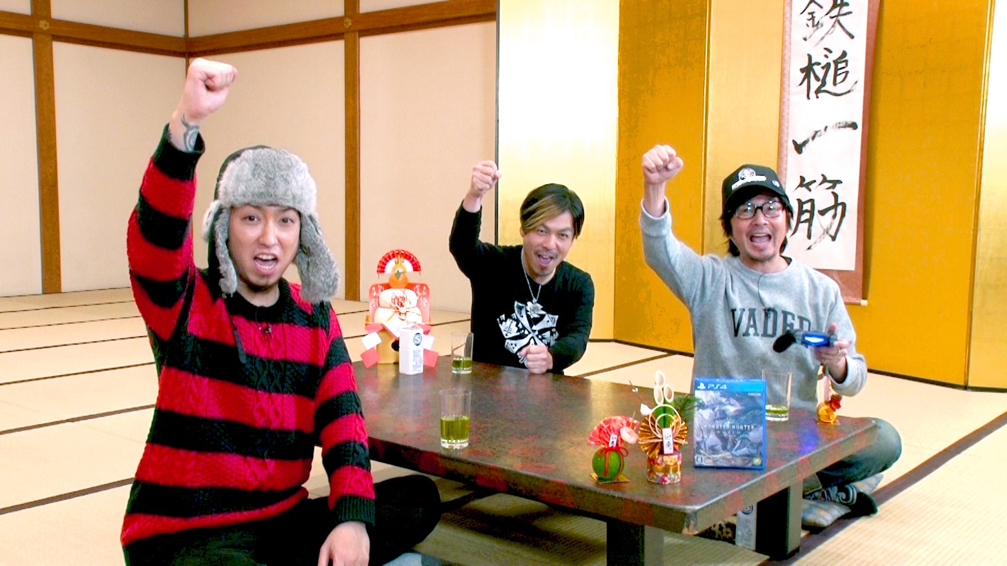 左からMAH（SiM）、桜井誠（Dragon Ash）、増子直純（怒髪天）。