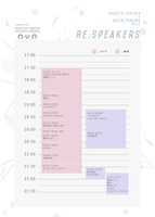 「Re:speakers」タイムテーブル