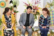 左から吉田明世アナウンサー、徳井義実（チュートリアル）、松嶋尚美。(c)TBS