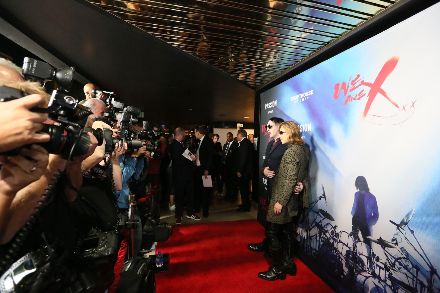 マリリン・マンソンとYOSHIKI（X JAPAN）。