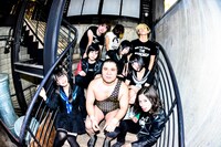 THE 夏の魔物とサポートメンバー。（撮影：橋本塁）