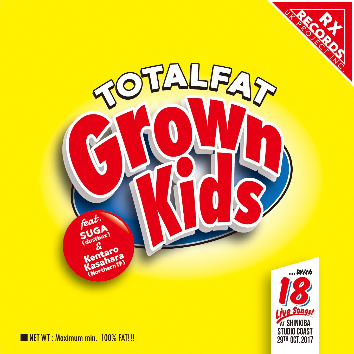 TOTALFAT「Grown Kids feat. SUGA（dustbox）, 笠原健太郎（Northern19）」ジャケット