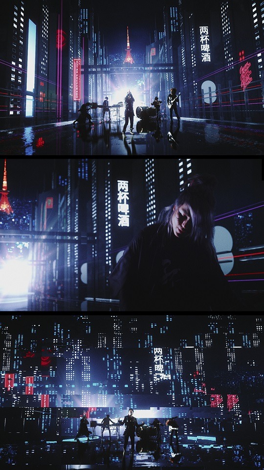 Crossfaith「Wipeout」ミュージックビデオの一部シーン。