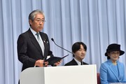 竹田恆和日本オリンピック委員会会長による挨拶。