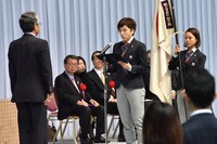 第23回オリンピック冬季競技大会（2018 / 平昌） 日本代表選手団 結団式の様子。