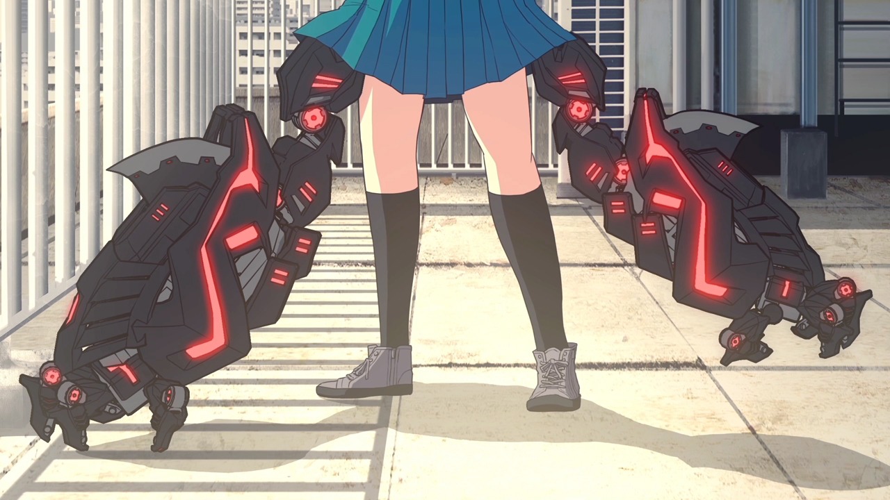 アニメ「メカウデ」プロモーション映像のワンシーン。
