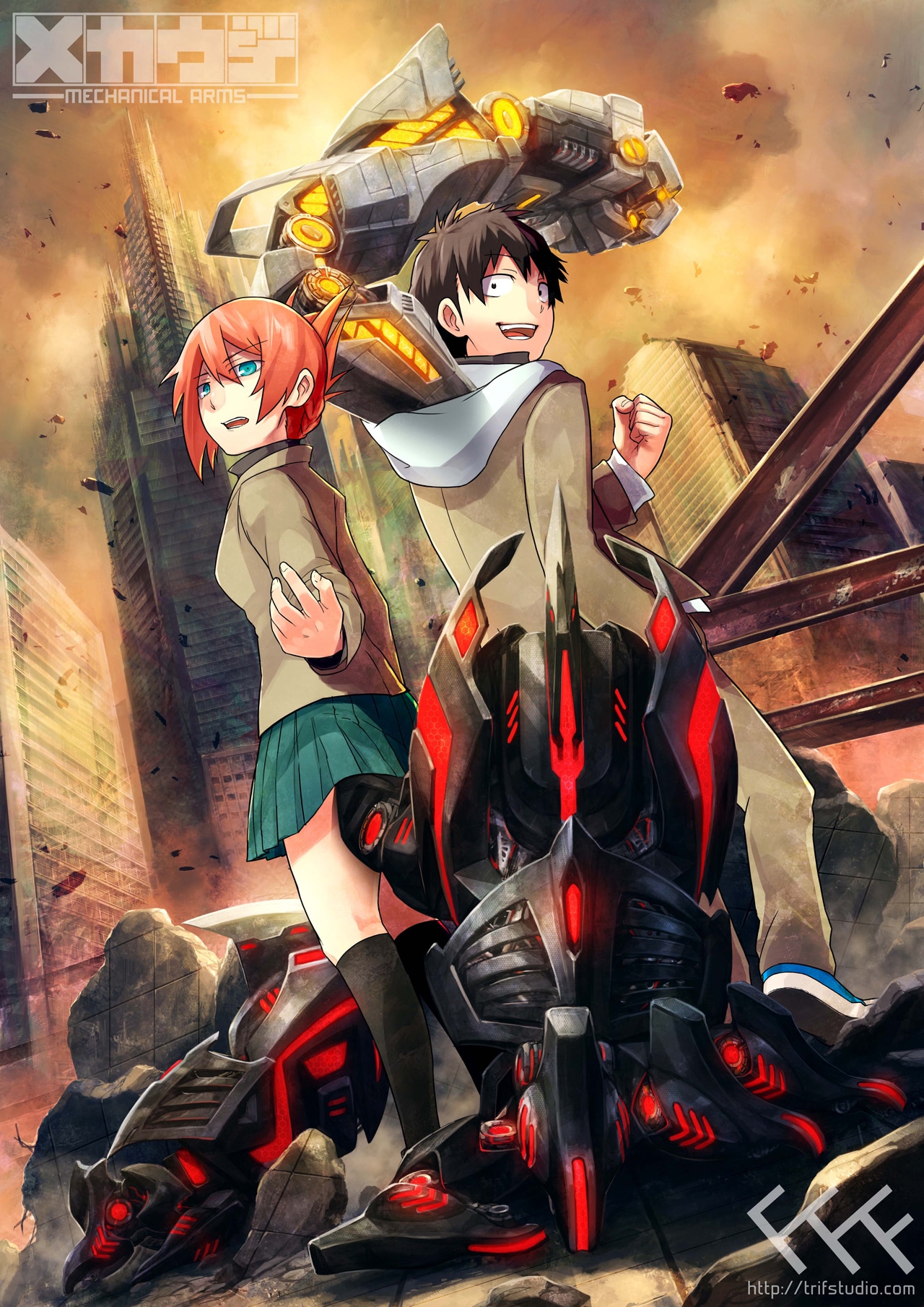 アニメ「メカウデ」のイメージボード。