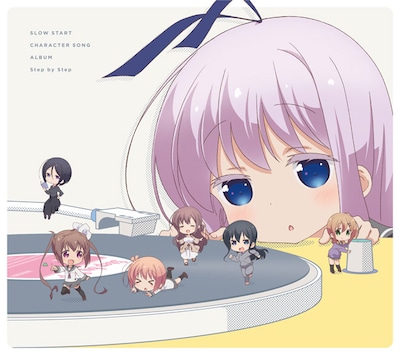 V.A.「『スロウスタート』キャラクターソングアルバム『Step by Step』」ボックスイラスト