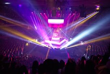 「BLACKPINK PREMIUM DEBUT SHOWCASE」の様子。